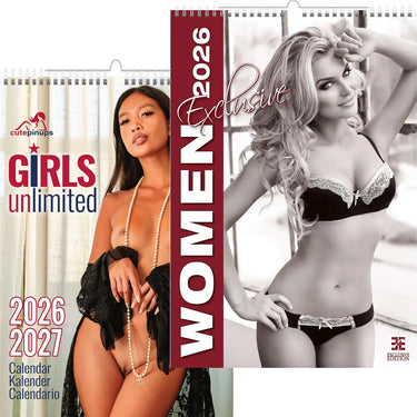 Tasteful nude calendar 49 x 34 cm + free CutePinups 2026 + 2027 + free 2025 Calendar